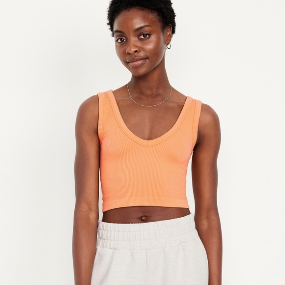 Old Navy Tops - Old navy Exhale Ribbed V-Neck Crop Top